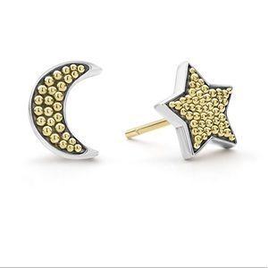 Lagos Moon and Star Stud Earrings